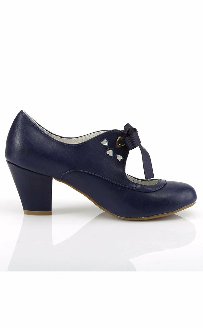 Pin Up Couture WIGGLE-32 Navy Blue Faux Leather Heels (AU Stock) 7 Pin Up Couture WIGGLE-32 Navy Blue Faux Leather Heels (AU Stock)