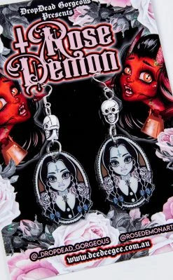 Rose Demon Jewellery Wednesday Holo Earrings 7 Rose Demon Jewellery Wednesday Holo Earrings