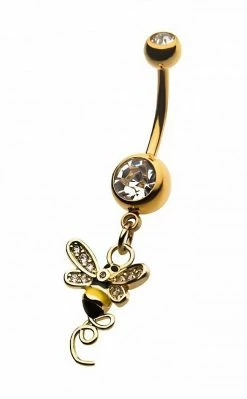 TB Jewellery What A Buzz | Bee Charm Navel Ring
