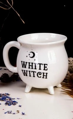 Homewares Witchcraft White Witch Cauldron Mug