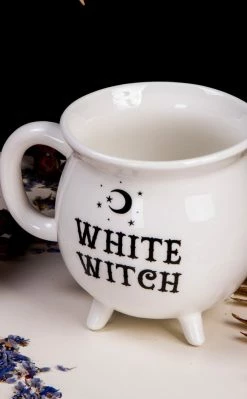 Homewares Witchcraft White Witch Cauldron Mug
