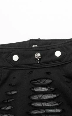 Punk Rave Widow's Web Halter Top | Black