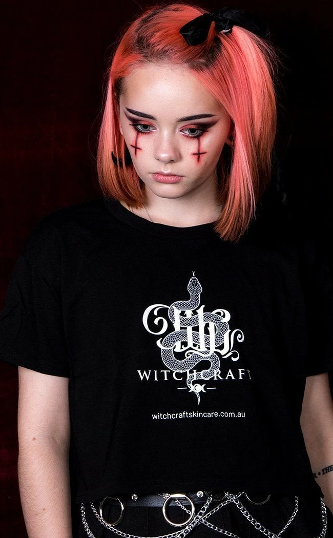 Witchcraft Skincare Clothing Witchcraft Snake Logo Crop Top 3 Witchcraft Skincare Clothing Witchcraft Snake Logo Crop Top