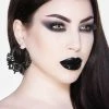 Killstar Accessories Worship The Night Hoop Earrings | Black