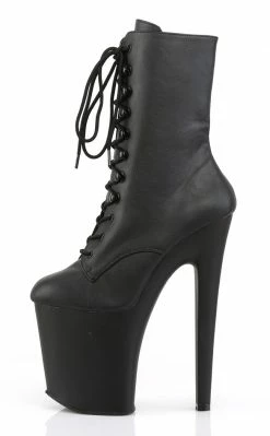 Pleaser XTREME-1020 Black Matte Ankle Boots Pole Shoes