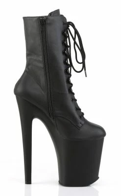 Pleaser XTREME-1020 Black Matte Ankle Boots Pole Shoes