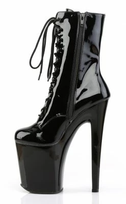 Pleaser Pole Shoes XTREME-1020 Black Patent Ankle Boots