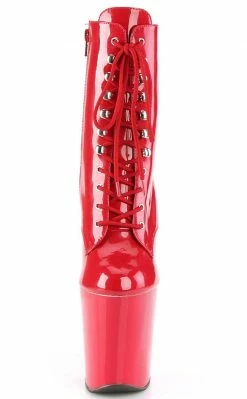 Pleaser XTREME-1020 Red Patent Ankle Boots
