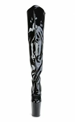 Pleaser XTREME-3010 Black Thigh High Boots
