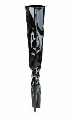 Pleaser XTREME-3010 Black Thigh High Boots