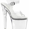 Pleaser Pole Shoes XTREME-808 Clear Heels