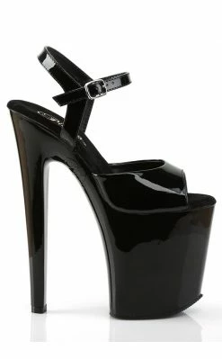 Pleaser Pole Shoes XTREME-809 Black Patent Heels