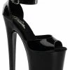 Pleaser XTREME-875 Black Heels Pole Shoes