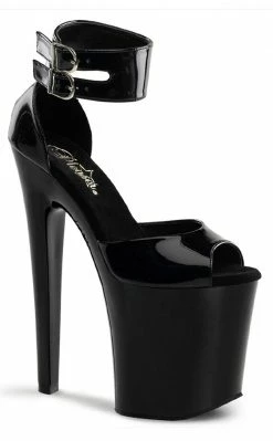 Pleaser XTREME-875 Black Heels Pole Shoes