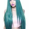 Rockstar Wigs Beauty Yaki Mermaid Lace Front 32" Turquoise Wig